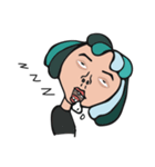 Central parting girl（個別スタンプ：18）