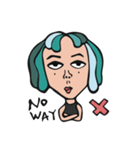 Central parting girl（個別スタンプ：30）