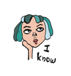 Central parting girl（個別スタンプ：33）