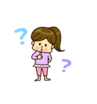 ポニーテールな女の子【日常会話】（個別スタンプ：14）