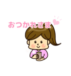 ポニーテールな女の子【日常会話】（個別スタンプ：19）
