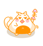 Yellow Onigiri-Cat（個別スタンプ：20）