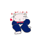 まゆ毛ネコをおうちで飼ってね（個別スタンプ：4）