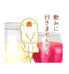 酔いドリ白文鳥（個別スタンプ：1）