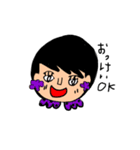 ドット好きの女の子たち（個別スタンプ：32）