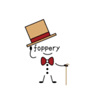 hat bow-tie boy2（個別スタンプ：24）