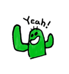 I wanna be cute cactus.（個別スタンプ：4）