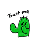 I wanna be cute cactus.（個別スタンプ：14）