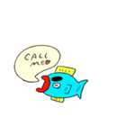 水中魚ーきんぐ まゆげちゃん（個別スタンプ：1）