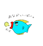 水中魚ーきんぐ まゆげちゃん（個別スタンプ：8）