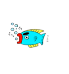 水中魚ーきんぐ まゆげちゃん（個別スタンプ：12）