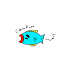 水中魚ーきんぐ まゆげちゃん（個別スタンプ：14）