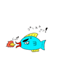 水中魚ーきんぐ まゆげちゃん（個別スタンプ：35）