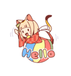 招きねこ娘（個別スタンプ：1）