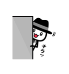 黒いハットの白いヤツ（個別スタンプ：2）