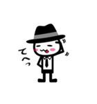 黒いハットの白いヤツ（個別スタンプ：3）