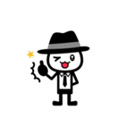 黒いハットの白いヤツ（個別スタンプ：4）