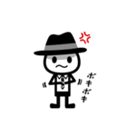 黒いハットの白いヤツ（個別スタンプ：10）