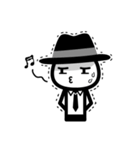 黒いハットの白いヤツ（個別スタンプ：16）