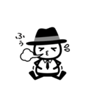 黒いハットの白いヤツ（個別スタンプ：19）