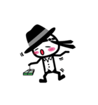 黒いハットの白いヤツ（個別スタンプ：20）
