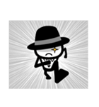 黒いハットの白いヤツ（個別スタンプ：21）