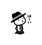 黒いハットの白いヤツ（個別スタンプ：27）