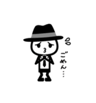 黒いハットの白いヤツ（個別スタンプ：29）