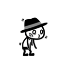 黒いハットの白いヤツ（個別スタンプ：34）