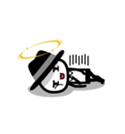 黒いハットの白いヤツ（個別スタンプ：35）