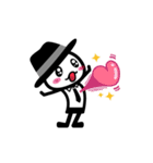 黒いハットの白いヤツ（個別スタンプ：39）