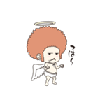 BABY天使アフロとマスク・ド・イビル（個別スタンプ：5）