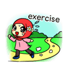 so cute muslim girl（個別スタンプ：26）
