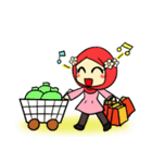 so cute muslim girl（個別スタンプ：27）