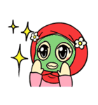 so cute muslim girl（個別スタンプ：32）