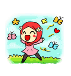 so cute muslim girl（個別スタンプ：39）