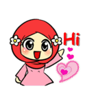 so cute muslim girl（個別スタンプ：40）