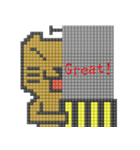 8-bit pixel 電柱から覗く動物（個別スタンプ：7）