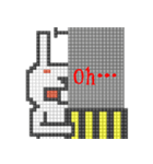 8-bit pixel 電柱から覗く動物（個別スタンプ：28）