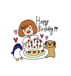 すーちゃんと動物たち（個別スタンプ：40）