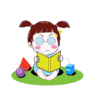 "V" pigtails baby（個別スタンプ：2）