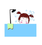 "V" pigtails baby（個別スタンプ：7）