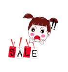 "V" pigtails baby（個別スタンプ：10）