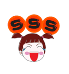"V" pigtails baby（個別スタンプ：17）