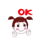 "V" pigtails baby（個別スタンプ：19）