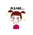 "V" pigtails baby（個別スタンプ：20）