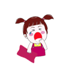 "V" pigtails baby（個別スタンプ：23）