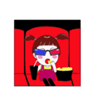 "V" pigtails baby（個別スタンプ：27）