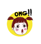 "V" pigtails baby（個別スタンプ：30）