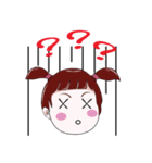 "V" pigtails baby（個別スタンプ：35）